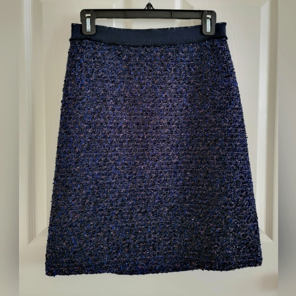Ann Taylor shimmer tweed skirt A-line, size 0 - Picture 1 of 12